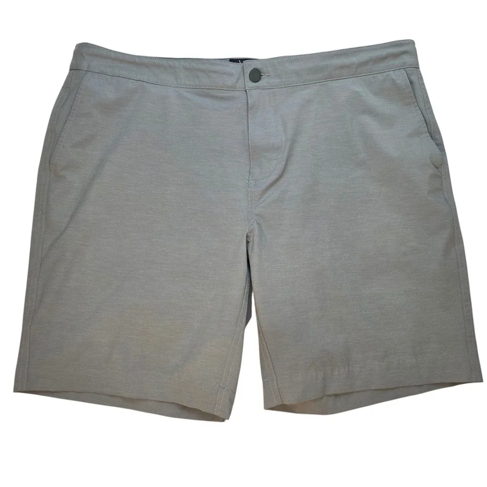 Faherty Shorts Men's 38 All Day Gray Chino‎ Active Casual Outdoor Drawstring